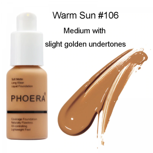 3 PHOERA Foundation Makeup 10 Colors Liquid Matte Moisturizer Face Base High Coverage Brighten Concealer Cream Fond